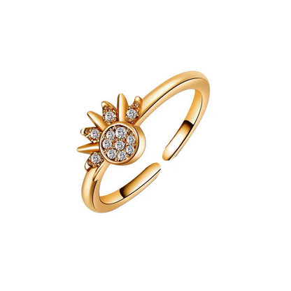 Verstellbarer Ananas Charm Ring Brehn