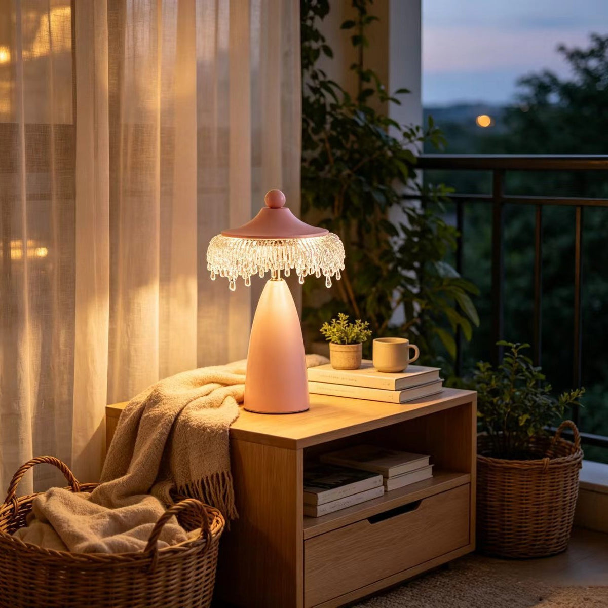Elegante Kristall-Tischlampe  1790694878
