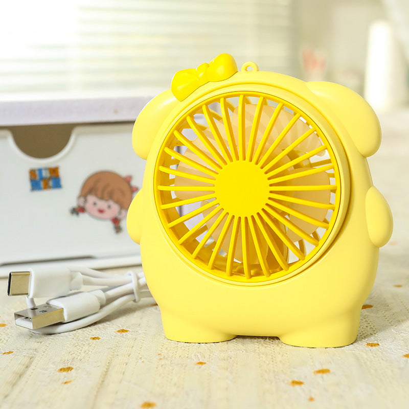 Frauen Tragbarer Mini Handventilator mit Tierohren und USB-Ladefunktion Brehn