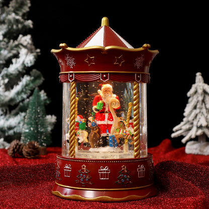 Nostalgische Weihnachtslaterne mit bewegter Szenen Brehn