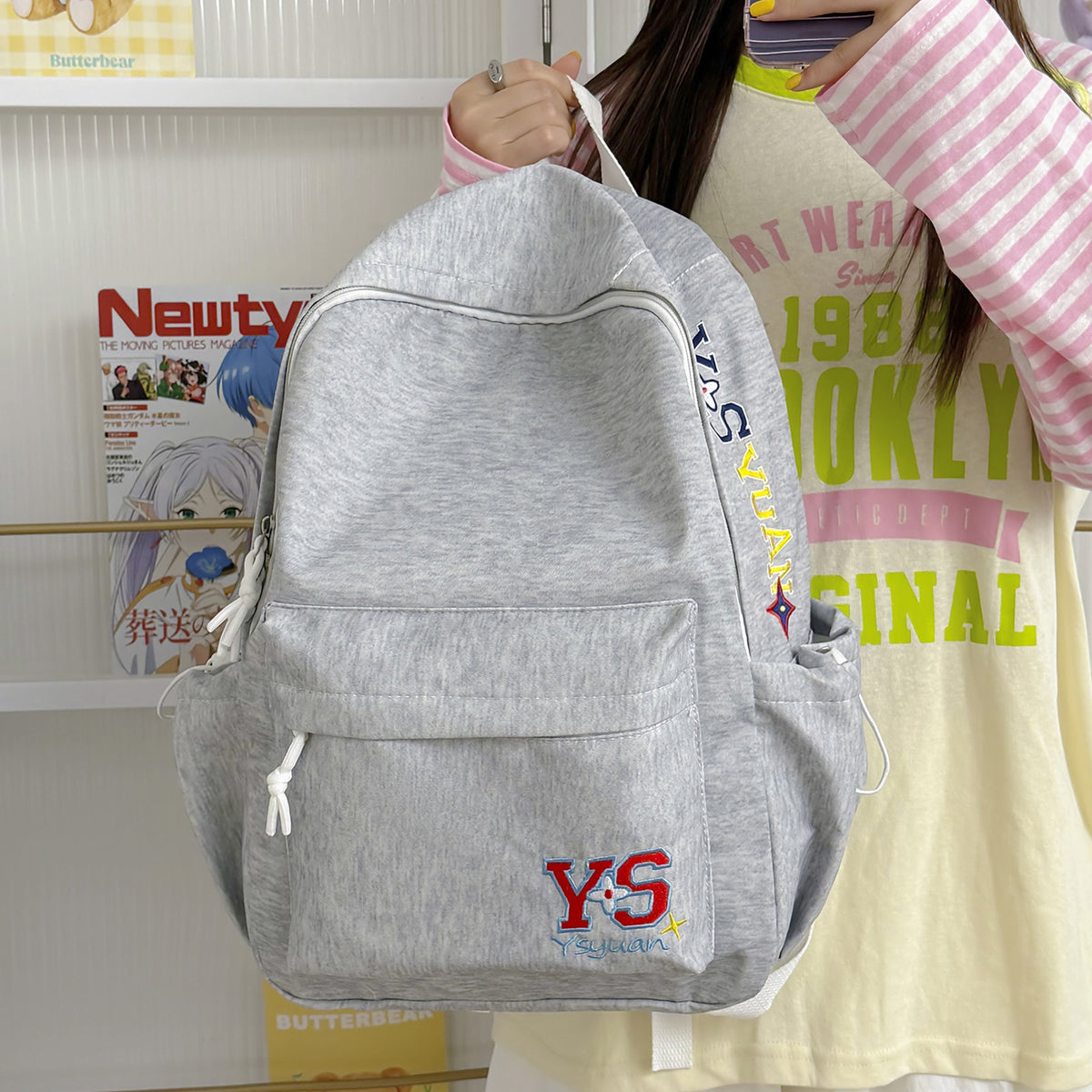 Stylischer Texturierter Laptop-Rucksack Brehn