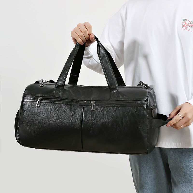 Premium Faux-Leder Übernachtung Duffel Tasche Brehn