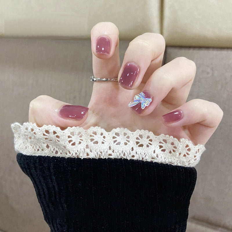 Dekoratives florales Press-On-Nagelkunst-Set Brehn