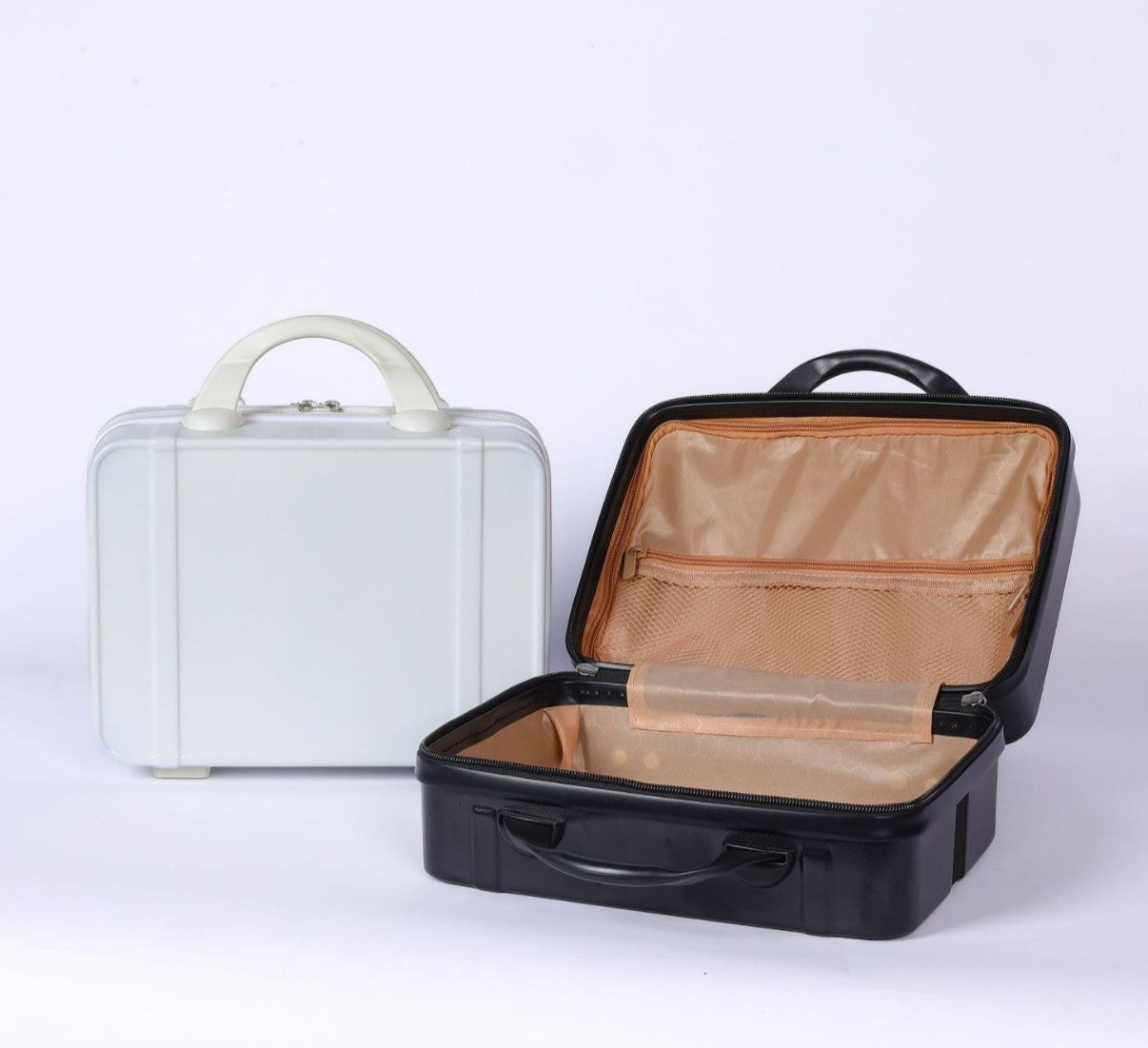 kompakte Hartschalen-Mini-Reise-Toilettentasche mit Top-Griff, sicherem Reißverschluss und stapelbarem Design Brehn