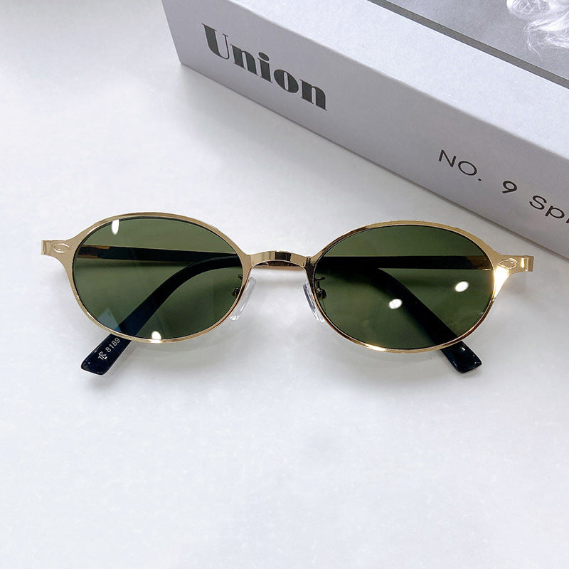 Modische Runde Sonnenbrille mit Elegantem Goldenen Rahmen Brehn