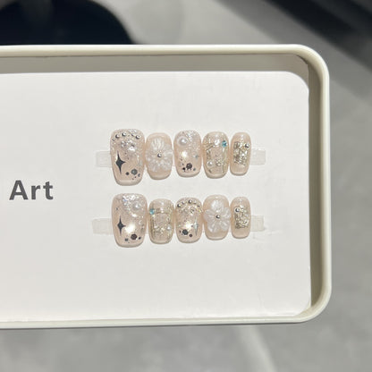 Dekorativer Acryl Press-On Nagelkunst Set Brehn