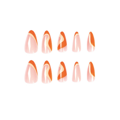 Kunstvolle Stiletto-Press-On Nägel Brehn