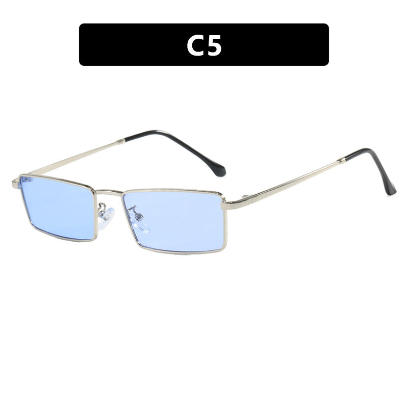Damen quadratische Sonnenbrille mit metallischem Rahmen und komfortablem Nasenpolster Brehn