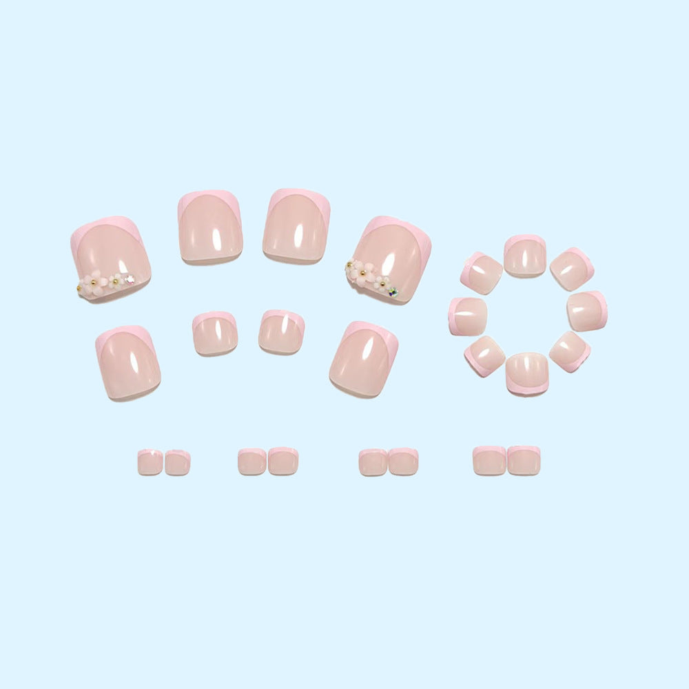 Fußnagelkunstset mit Floralem 3D-Design Brehn