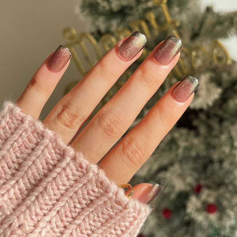 Kunstvolle Gel-Nägel mit Glitzer-Gradienten Brehn