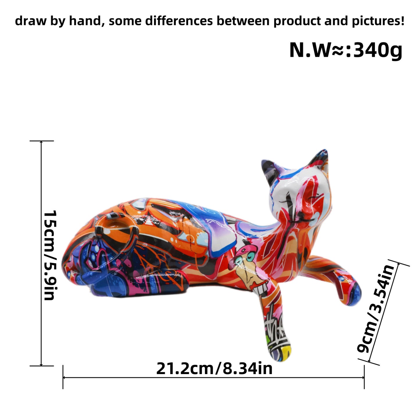 Bunte Katzen Skulptur Brehn