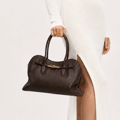 Akzentuierte Leder-Handtasche