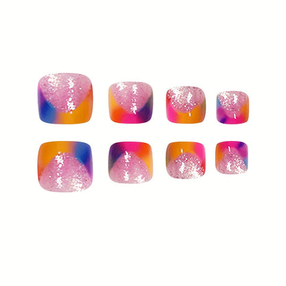 Künstlerisches Regenbogen-Nagelkunst-Set Brehn