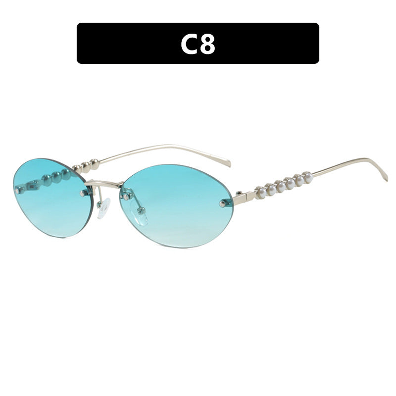 Damen stilvolle ovale Sonnenbrille mit eleganten Verzierungen Brehn