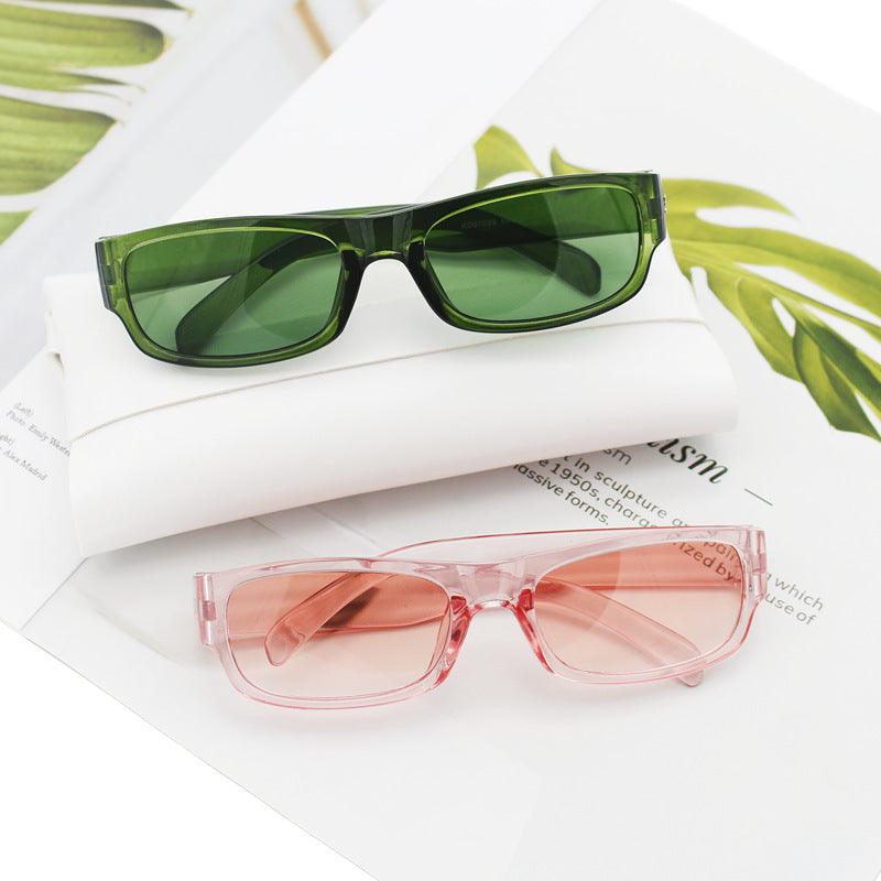 Damen modische Sonnenbrille im stylischen Rechteckdesign Brehn
