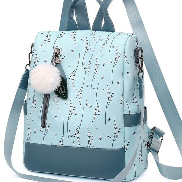 Stylische Floral Print Mehrfach-Fach Rucksack Brehn