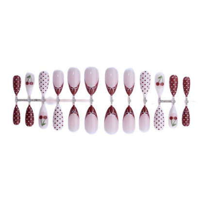 Kirschblüten-inspiriertes Press-On-Nagelkunst-Set