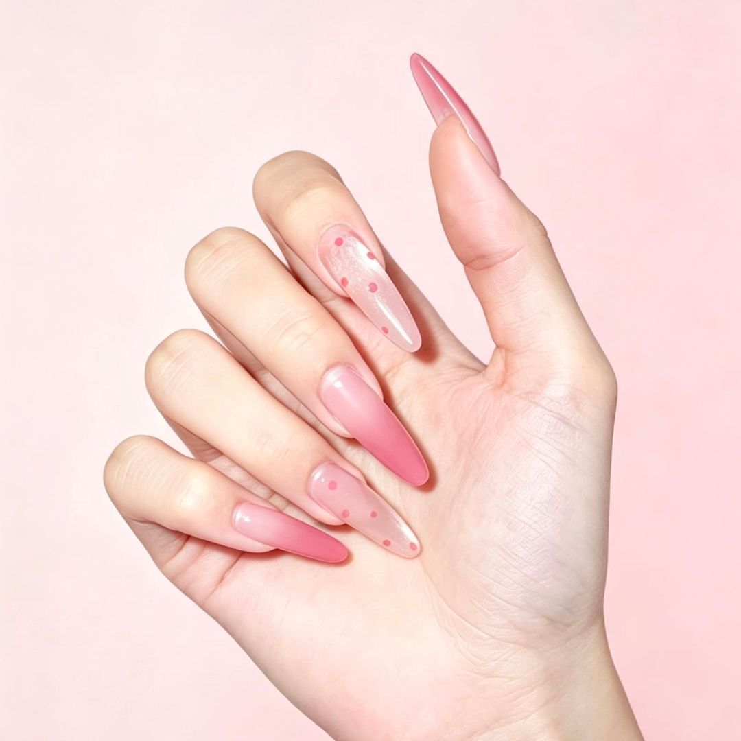 Künstlerische Lange Stiletto-Nagelverzierungen Brehn