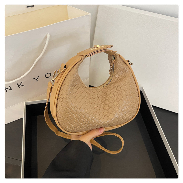 WoTextured Leder Hobo Tasche Brehn