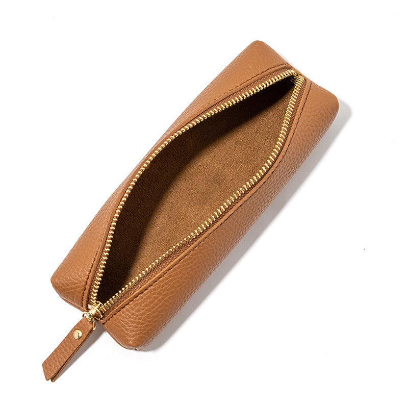 Premium Leder Reißverschluss Bleistift Etui Brehn