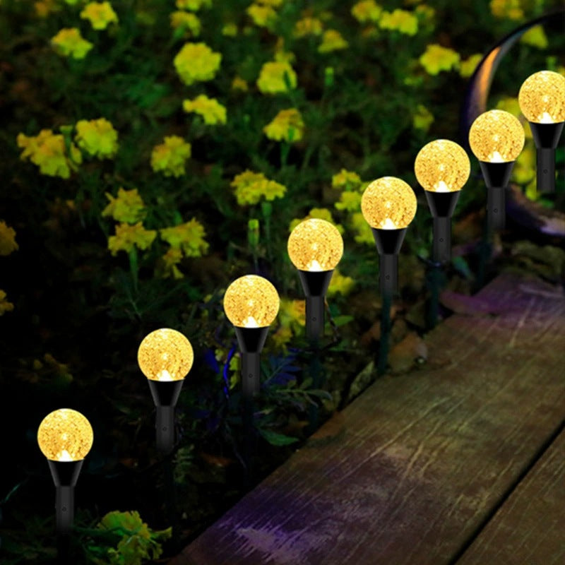 Crescent Moon Solar Gartensteckerlichter mit strukturiertem Acryl-Diffusor und warmweißem LED Brehn