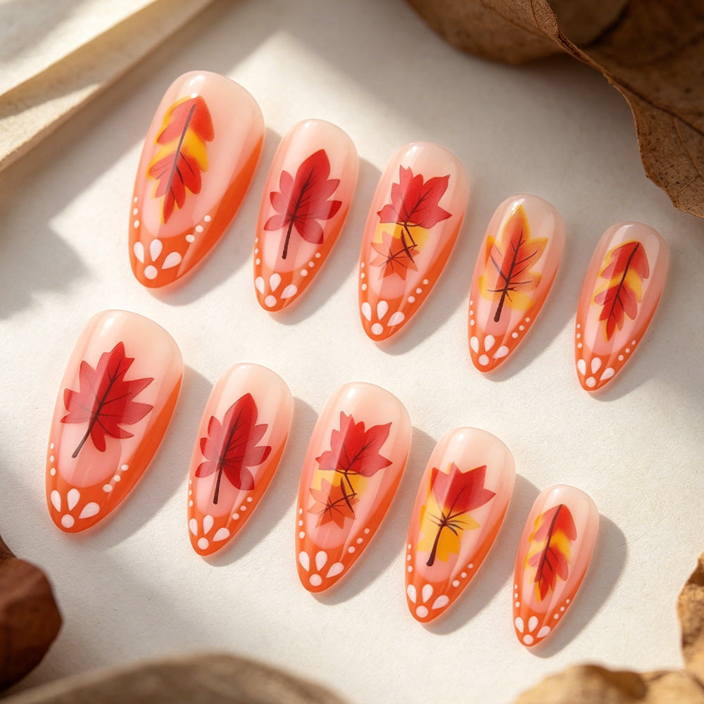 Herbst-Themen Gel-Nagelverlängerungen Brehn