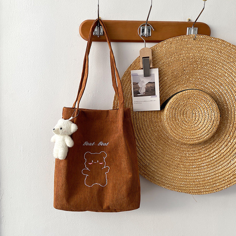 Süßer Cartoon Bär Canvas Tasche