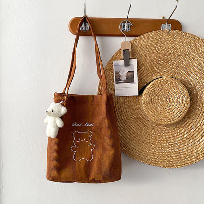 Süßer Cartoon Bär Canvas Tasche