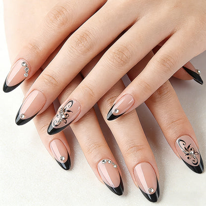 Elegante skulptierte Stiletto Press-On Nägel Brehn