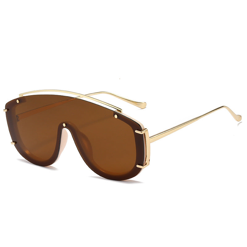 Modebewusste futuristische Schild-Sonnenbrille Brehn