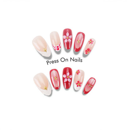 Floral Art Druck-on Nagel Set Brehn