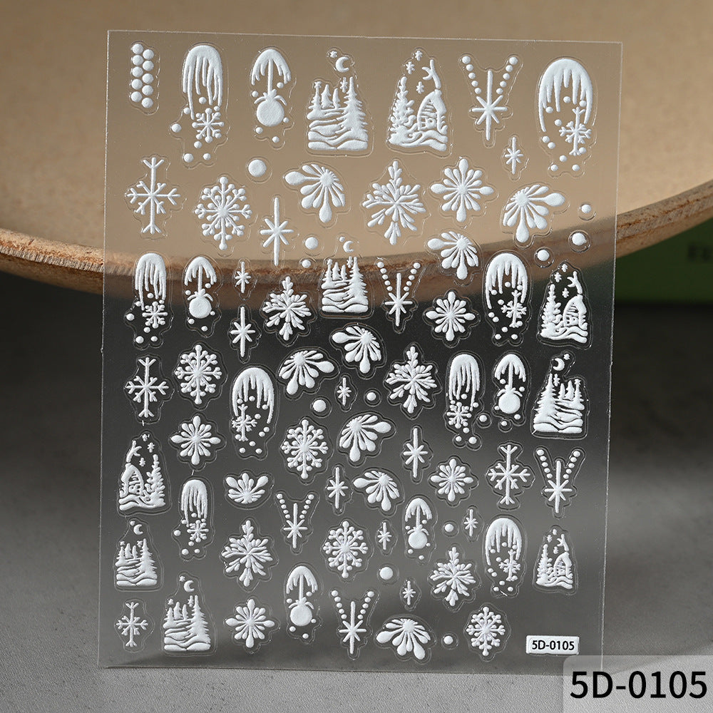Schneeflocke Dekorative Nagelkunst Aufkleber Set