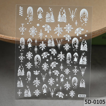 Schneeflocke Dekorative Nagelkunst Aufkleber Set
