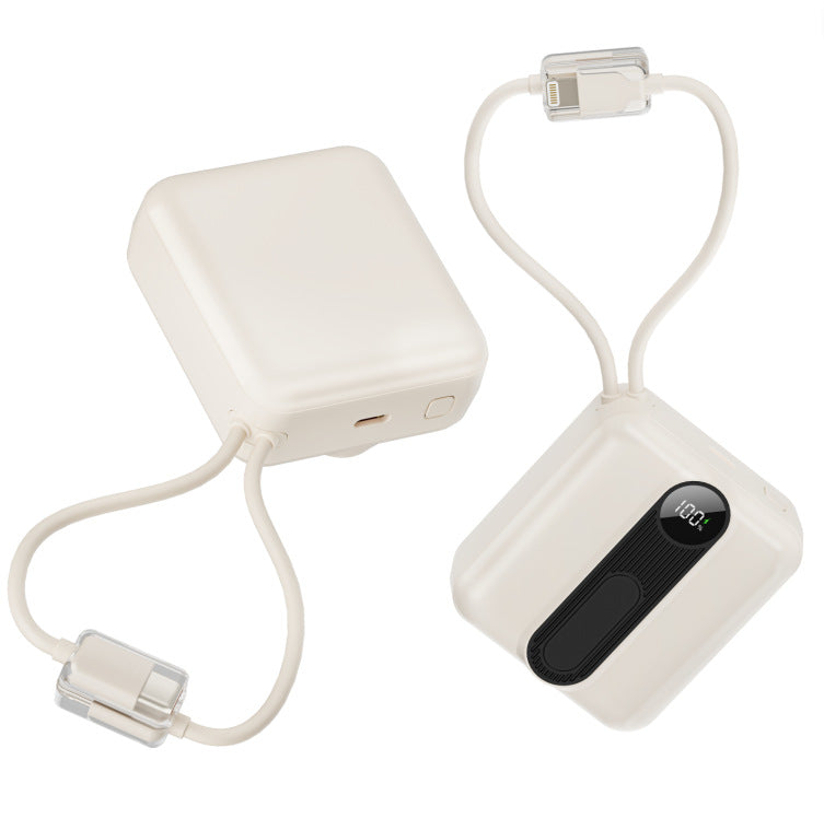 Tragbare Powerbank mit Integrierten Schnellladekabeln und Digitaler Ladestandanzeige Brehn