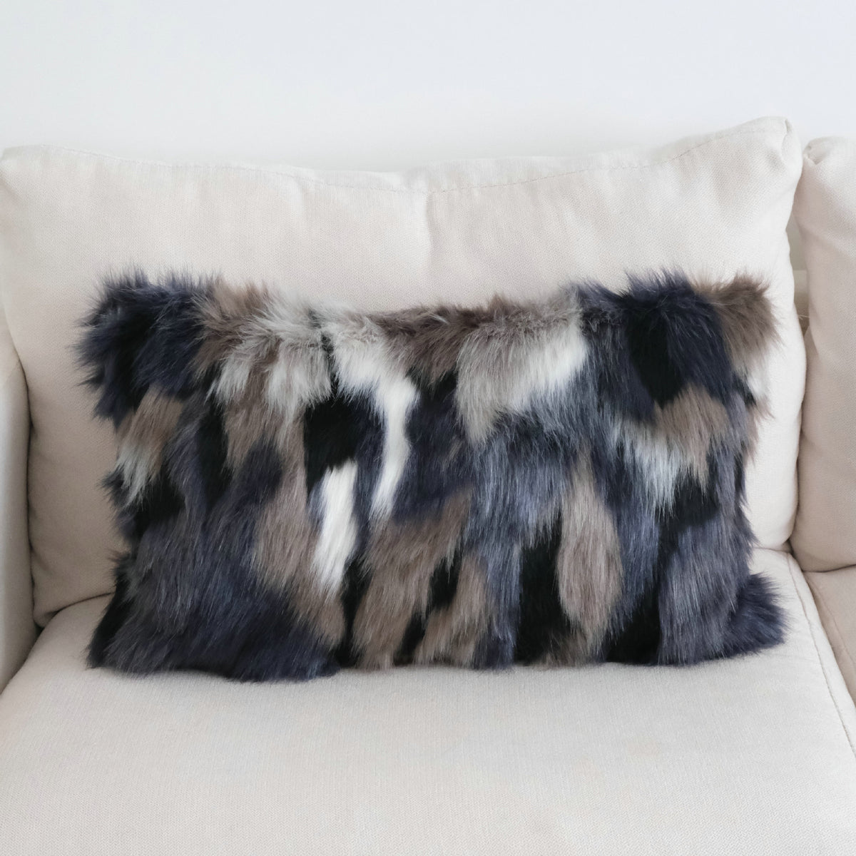 Faux-Fur-Akzentkissen für die Wohnkultur