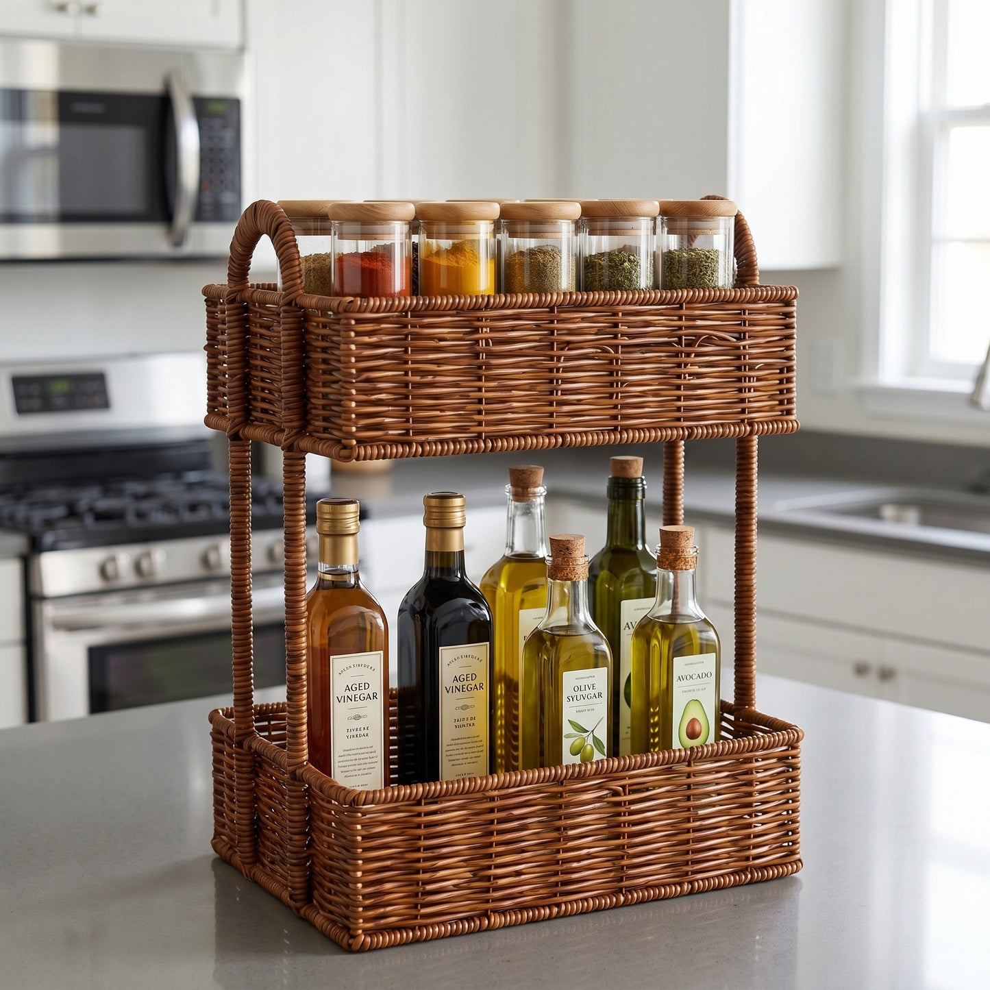 Badezimmer-Regal Ganz Aus Rattan Brehn