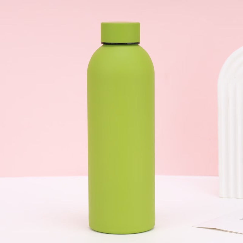 Unisex nan doppelwandige Edelstahl-Trinkflasche mit mattierter Pulverbeschichtung, rutschfester Oberfläche und auslaufsicherem Schraubverschluss Brehn