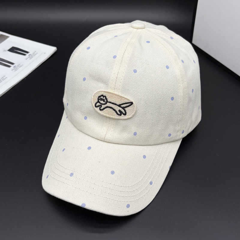 Damen Polka Dot Bestickte Baseballmütze Brehn