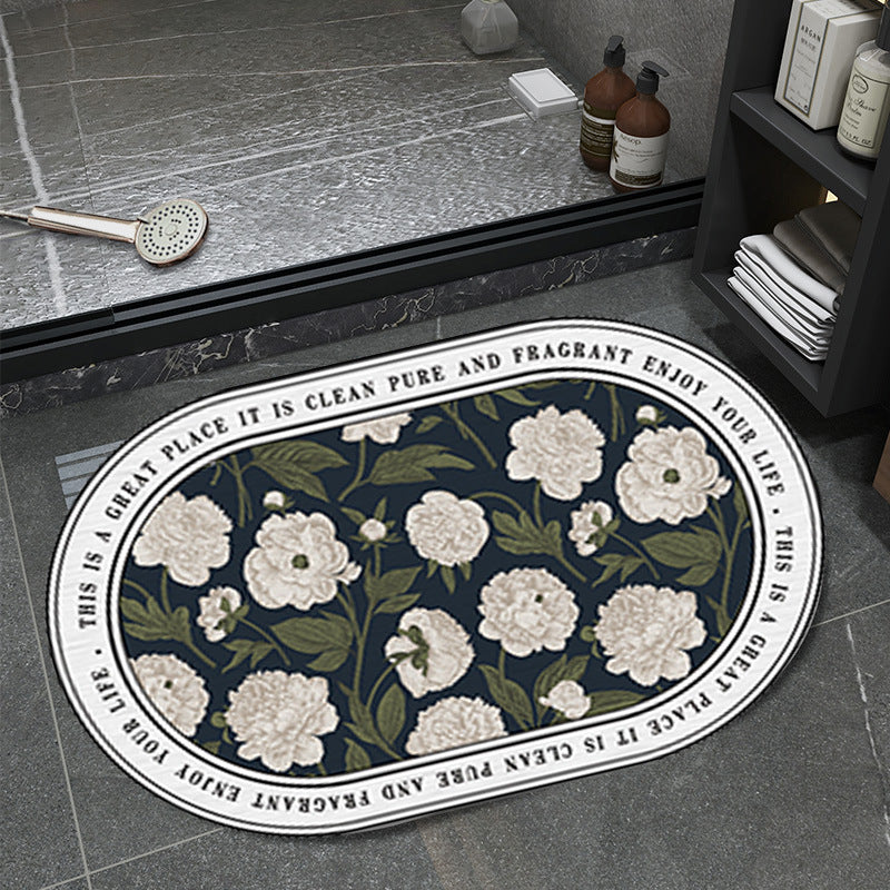 Floral Pattern Badematte Brehn
