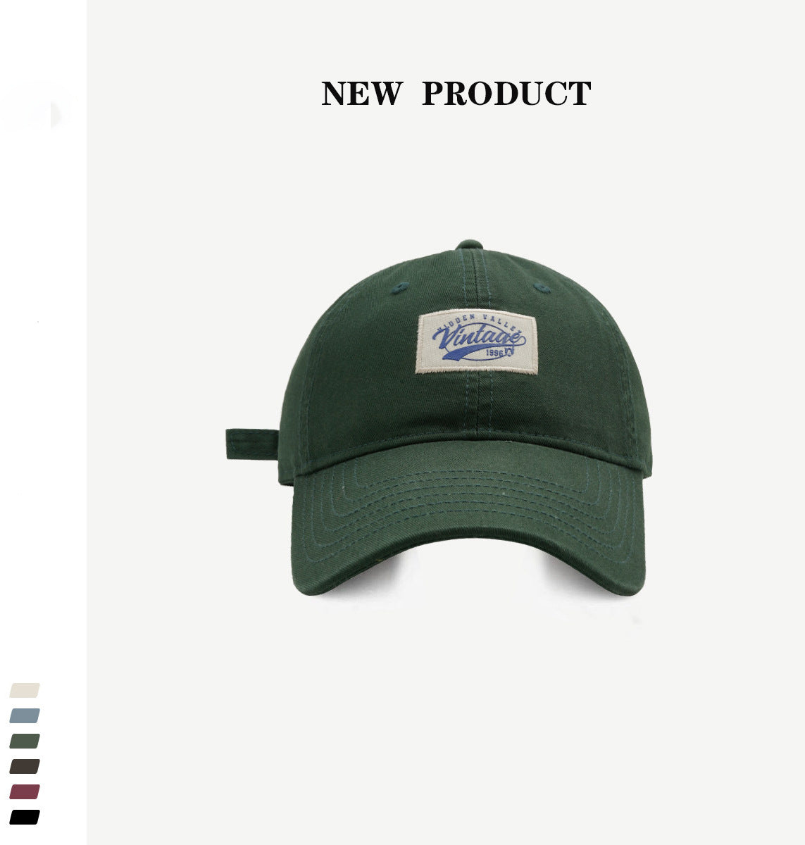 Vintage-inspirierte lässige Baumwolle verstellbare Kappe