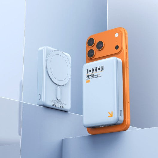 Tragbare Powerbank mit Induktiver Schnellladefunktion und Led-Anzeige Brehn