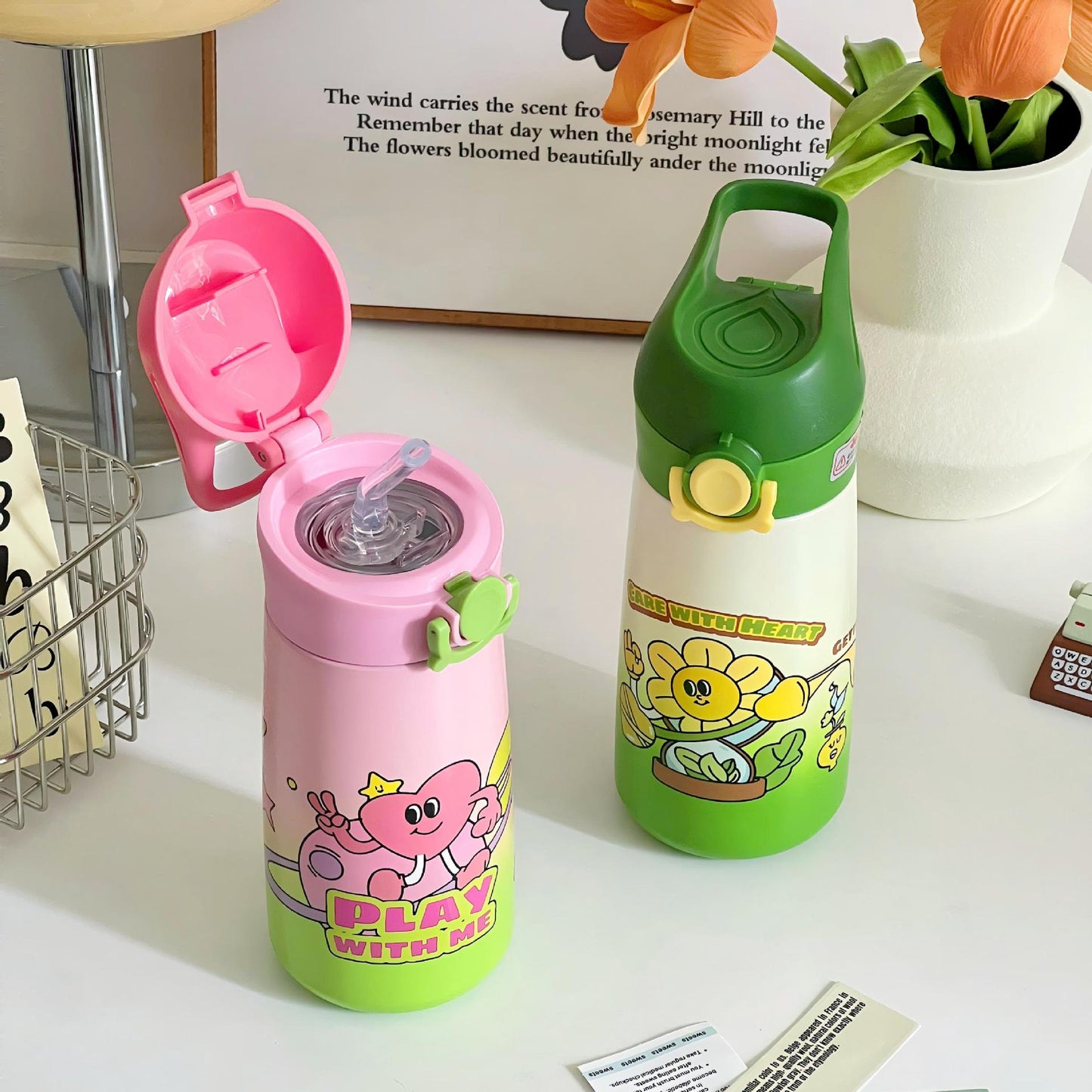 Damen Kinder Trinkflasche mit kinderfreundlichem Design Brehn