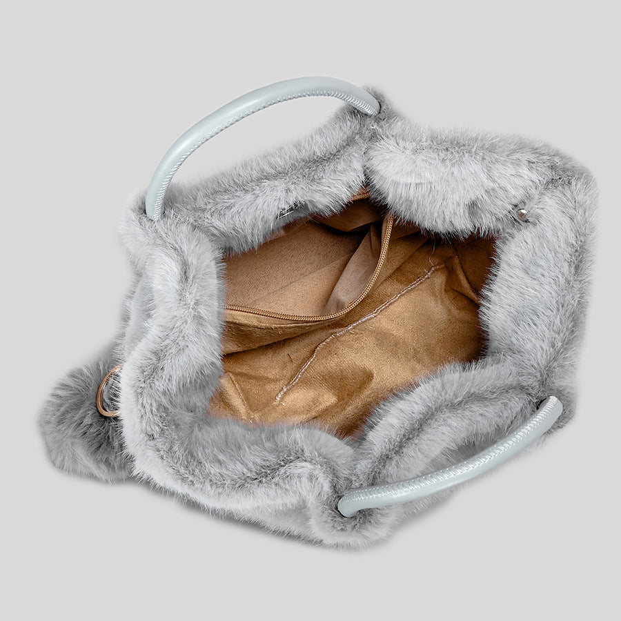 Plüsch Kunstfell Handtasche