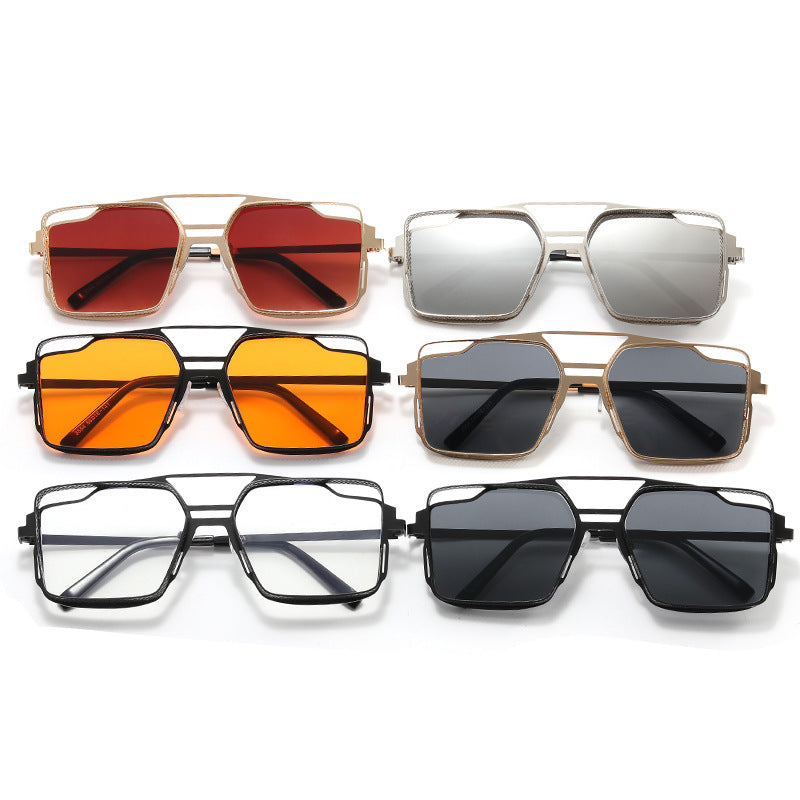 Damen quadratische Brille mit perforiertem, modernem Rahmen Brehn