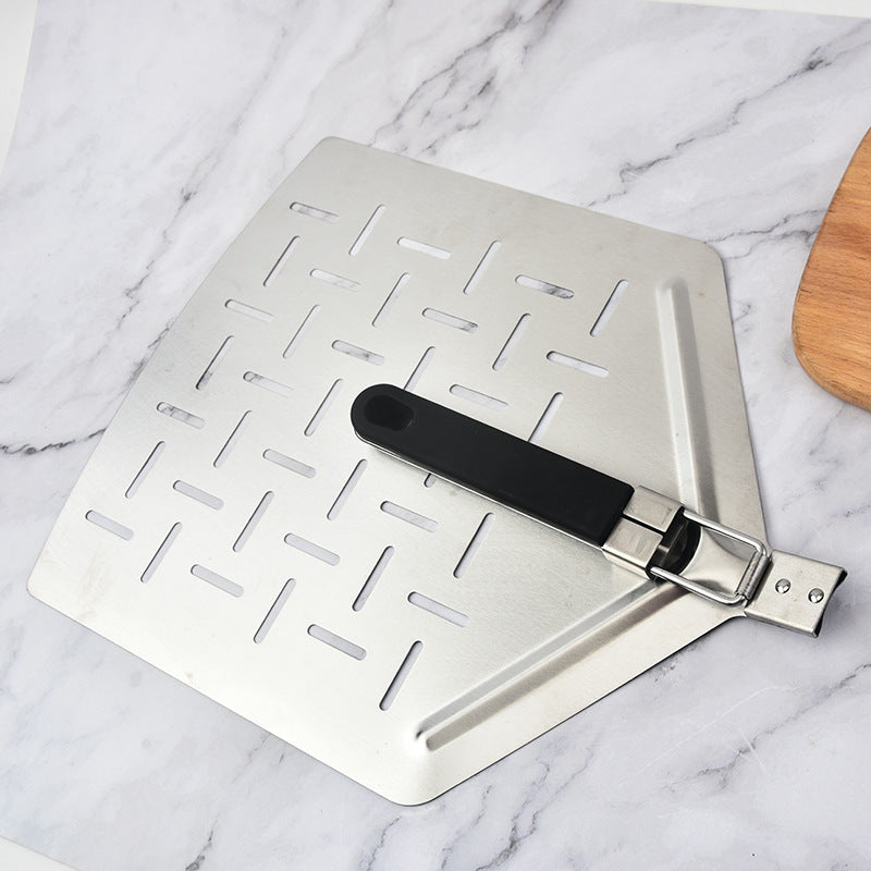 perforierter Edelstahl-Pizzaheber mit klappbarem Griff Brehn