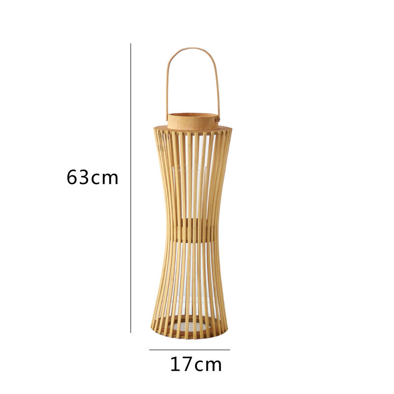 Elegante Laterne aus geflochtenem Holz Brehn