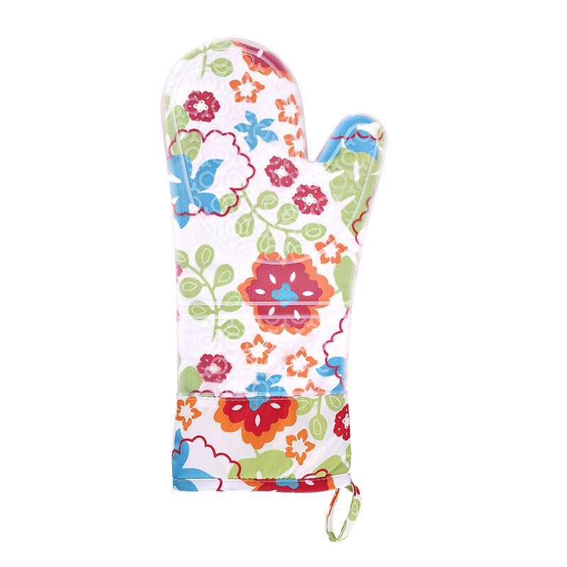 Florales Muster Silikon Ofenhandschuh