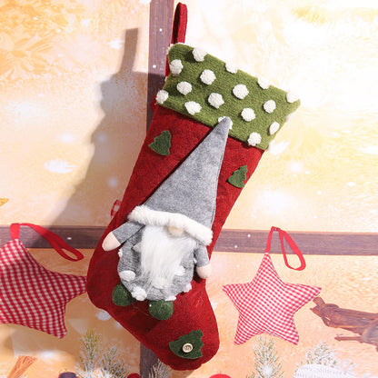 Niedlicher Weihnachtsstrumpf mit Gnom-Motiv Brehn