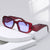 Damen quadratische Designer-Sonnenbrille mit modernem akzentuiertem Rahmen Brehn