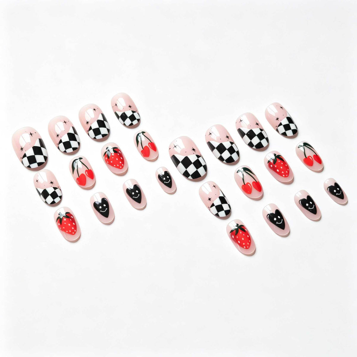 Kreatives florales und fruchtiges Nagelkunst-Set